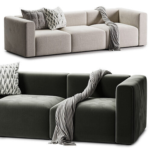 Mags 3 seat sofa 3D model 4