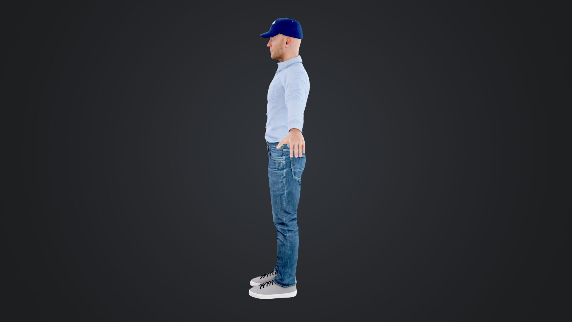 Cameraman Low-poly 3D model_8