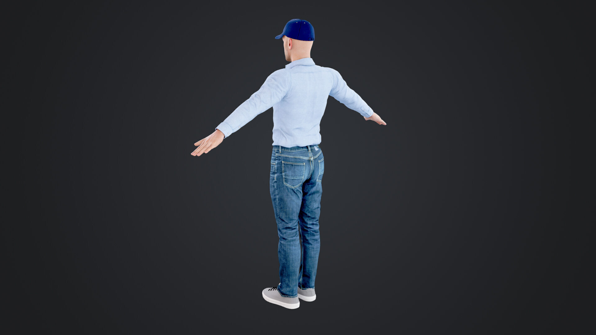 Cameraman Low-poly 3D model_9