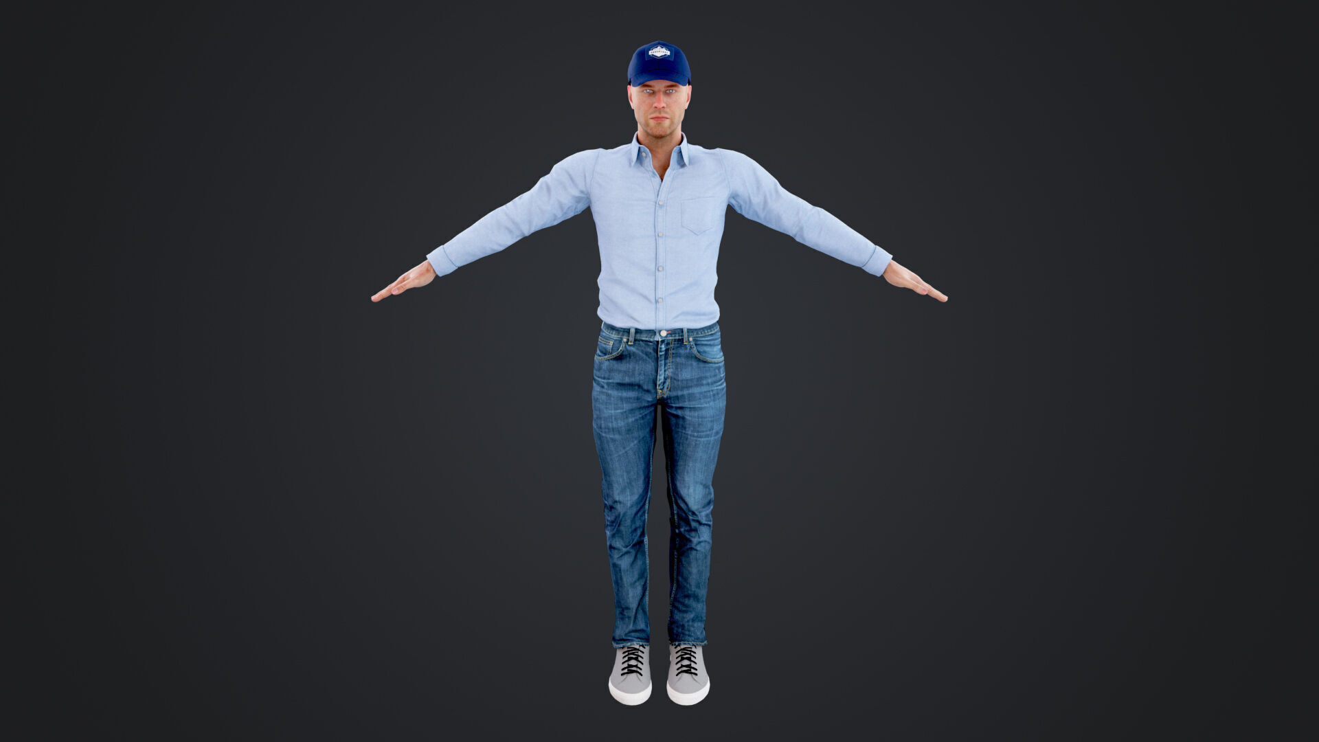 Cameraman Low-poly 3D model_6