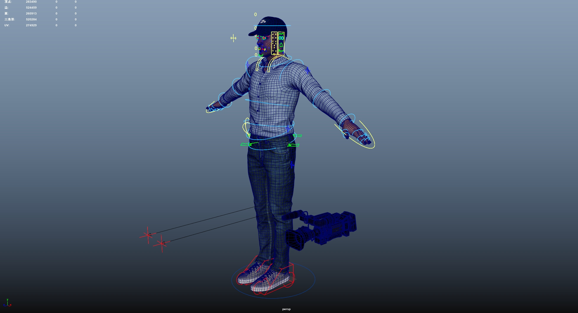 Cameraman Low-poly 3D model_25