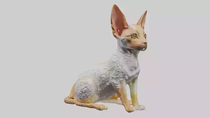 Cornish Rex statue model
