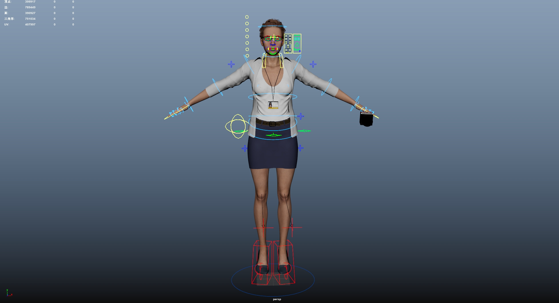 Reporter and Cameraman Low-poly 3D model_42