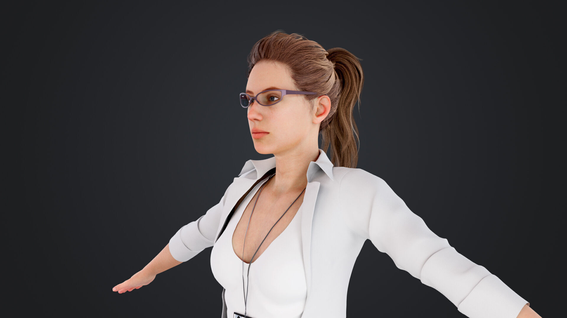 Reporter and Cameraman Low-poly 3D model_18