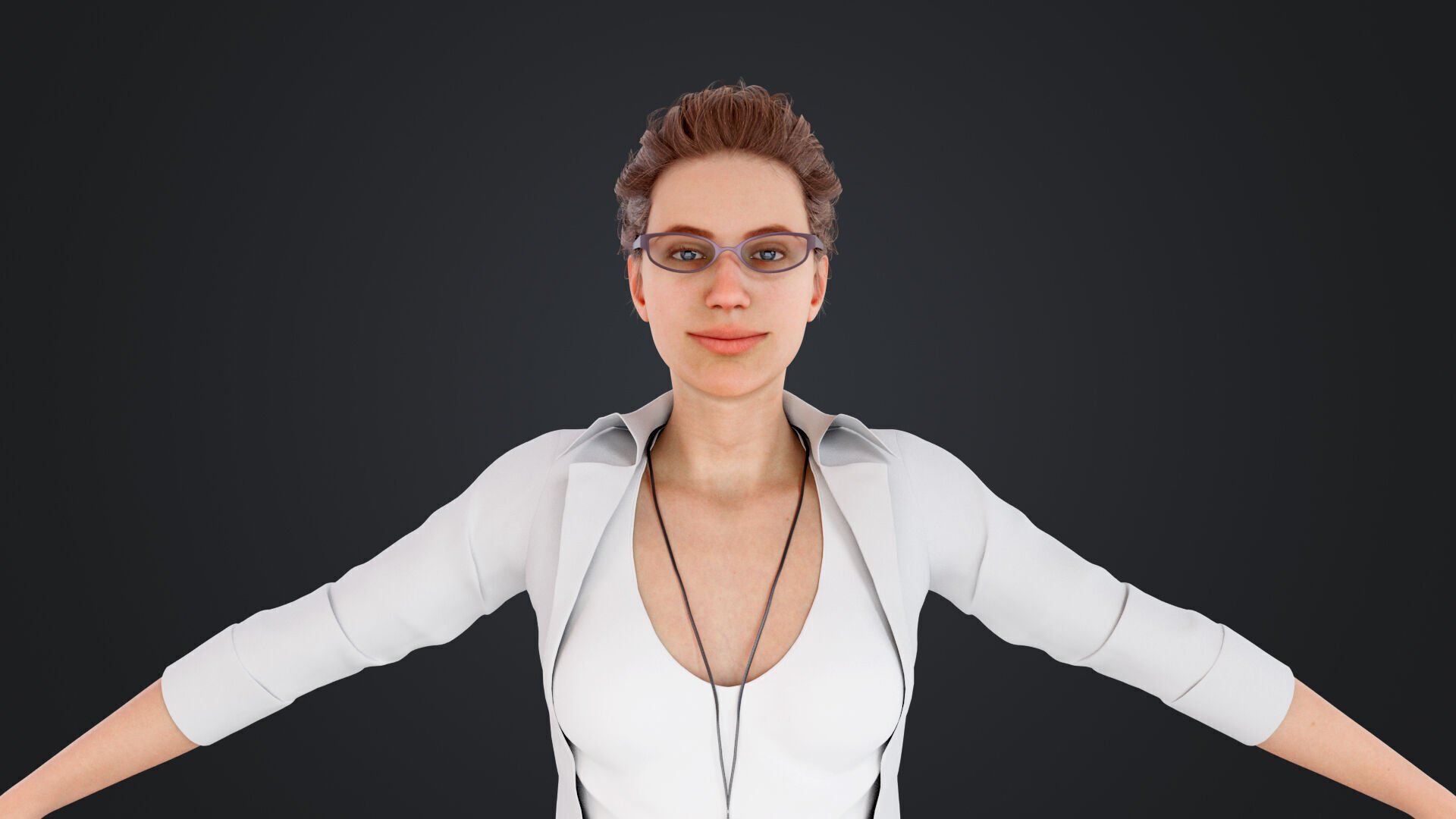 Reporter and Cameraman Low-poly 3D model_22