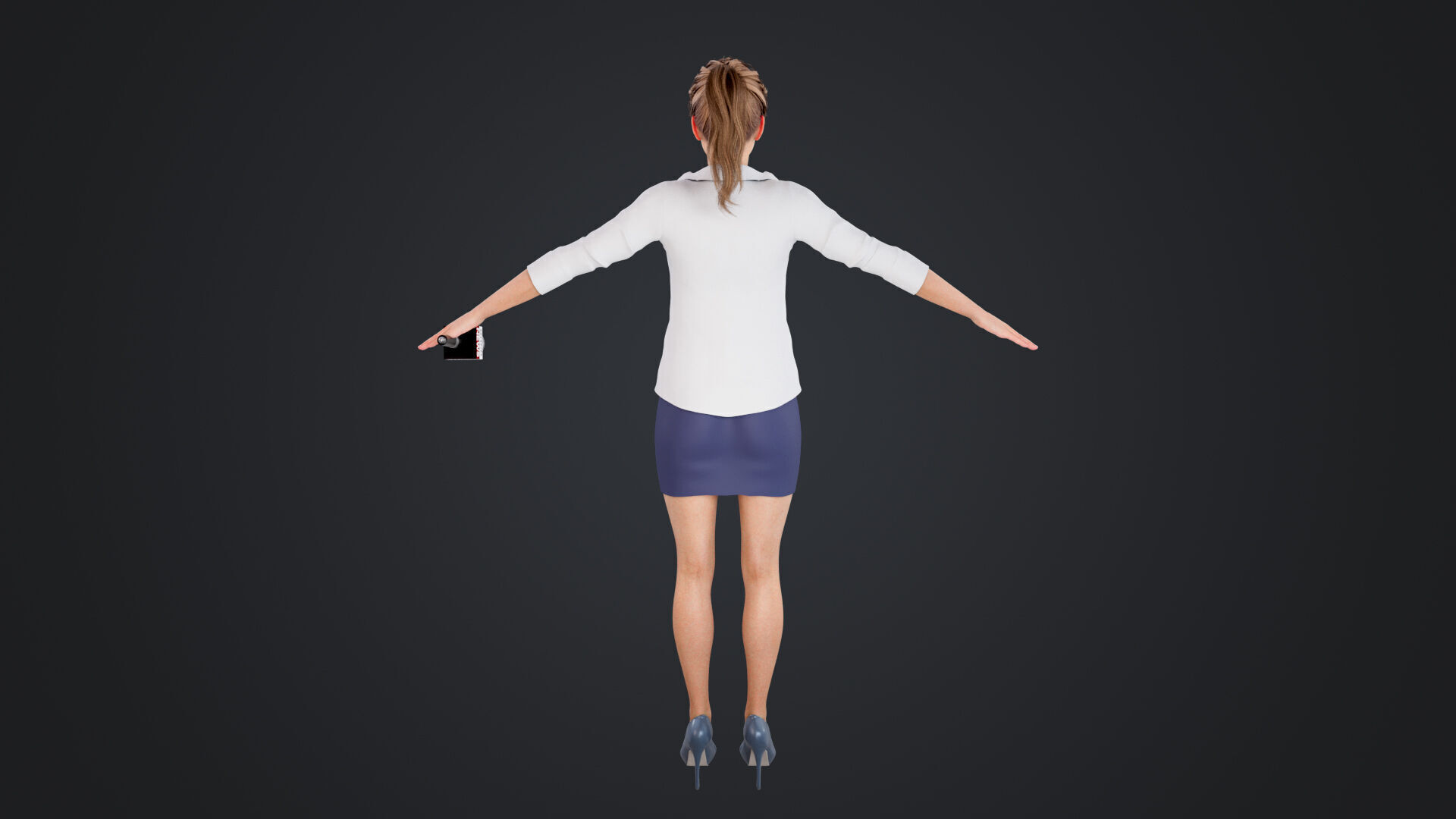 Reporter and Cameraman Low-poly 3D model_16