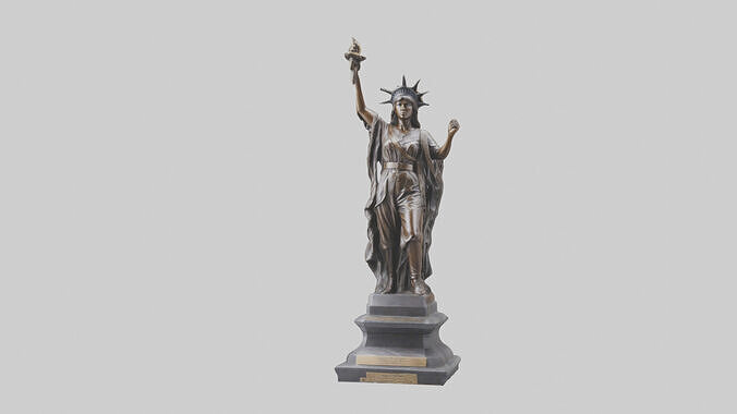 Courageous Freedom statue model Low-poly 3D model