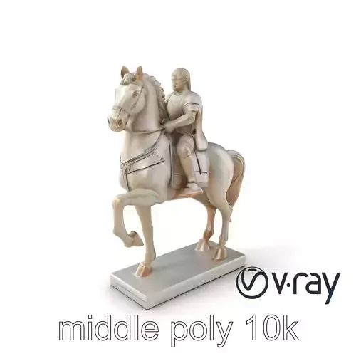 Renaissance Horse and Rider Sculpture model pack