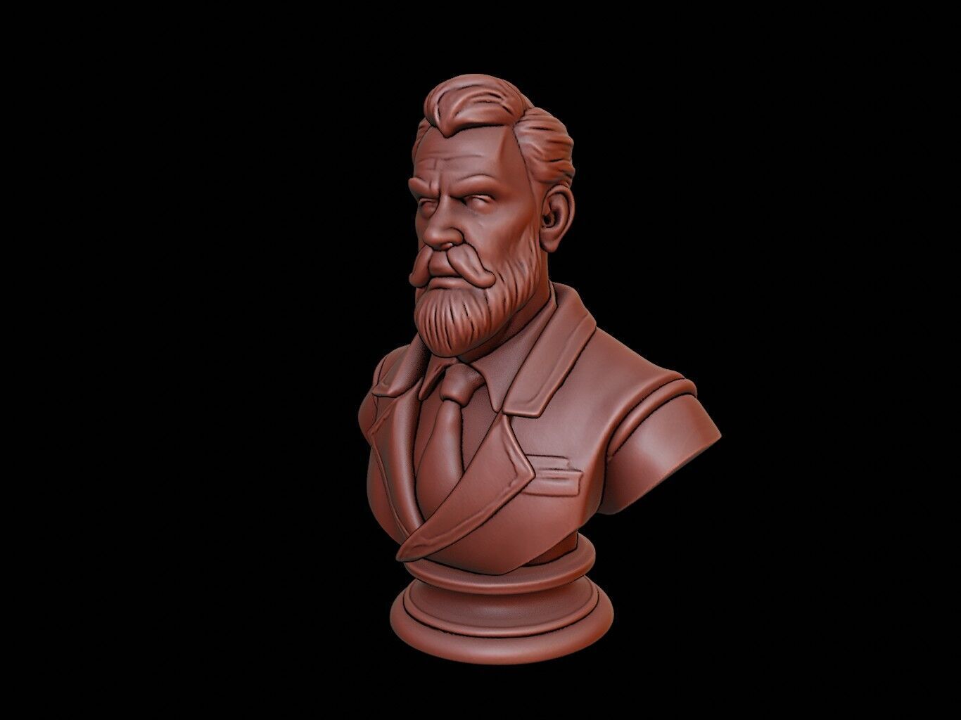 Alchemist Bust 3D print model_2