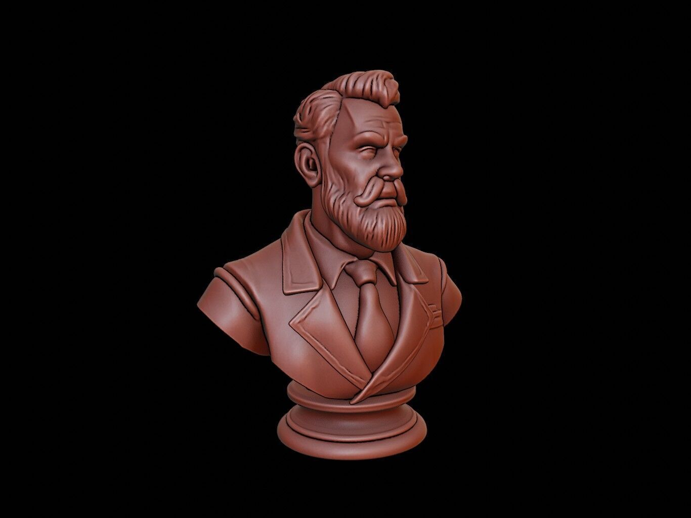 Alchemist Bust 3D print model_1