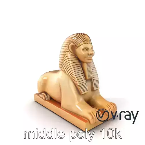 Noble Egyptian Sphinx Statue model pack