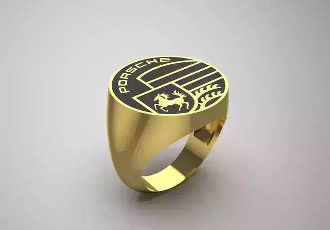 man porsche gold ring mr0069 3D print model