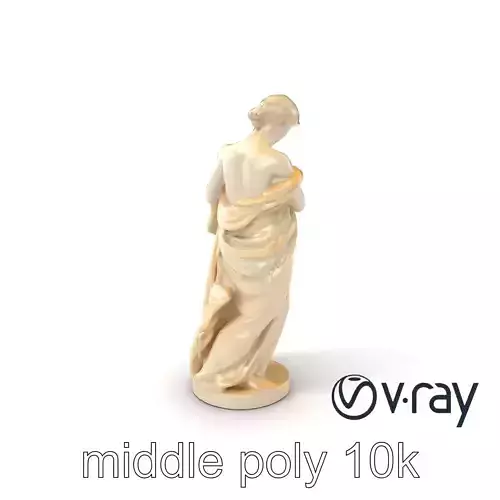 Neoclassical Draped Woman Statue model pack