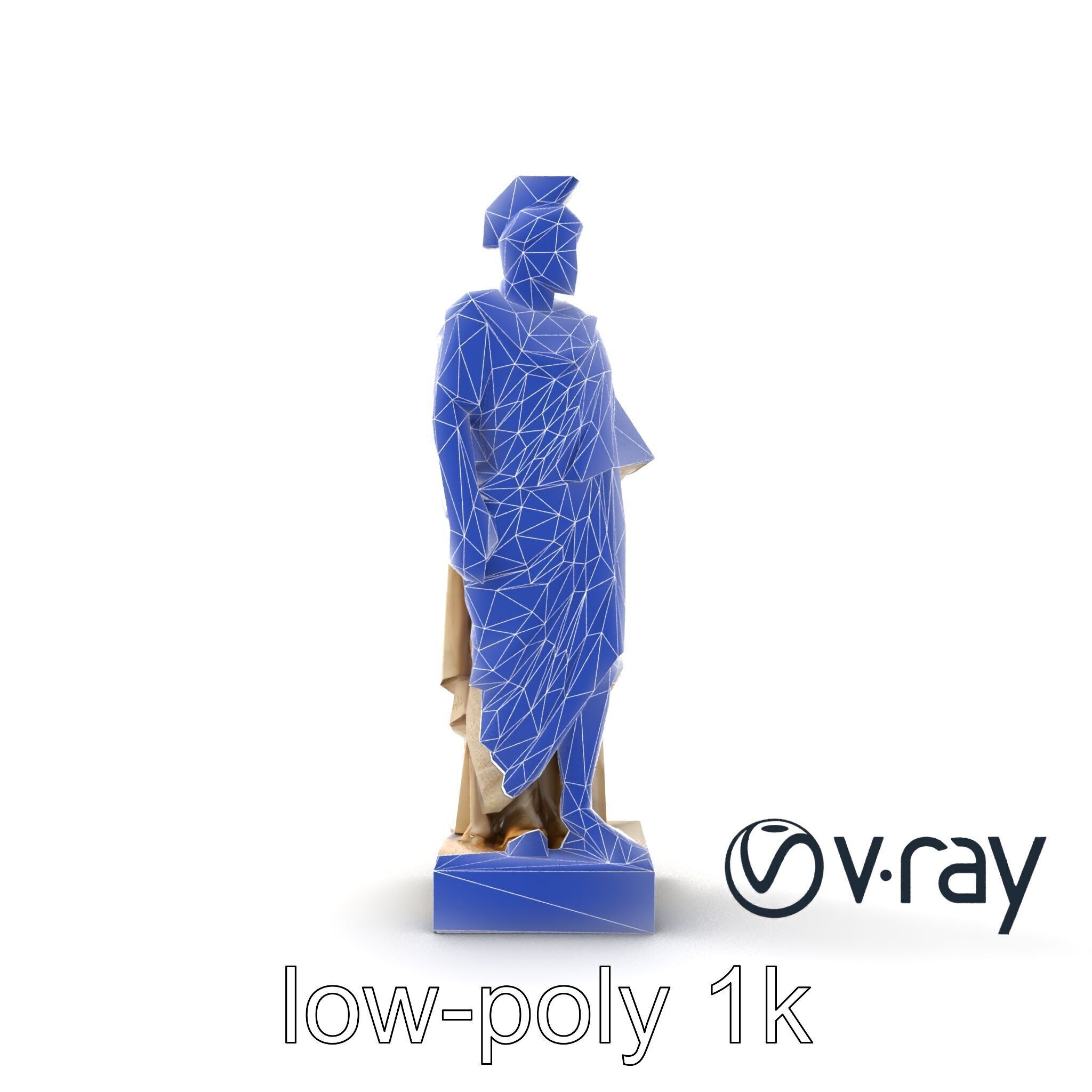 Charioteer of Delphi Statue model pack Low-poly 3D model_20