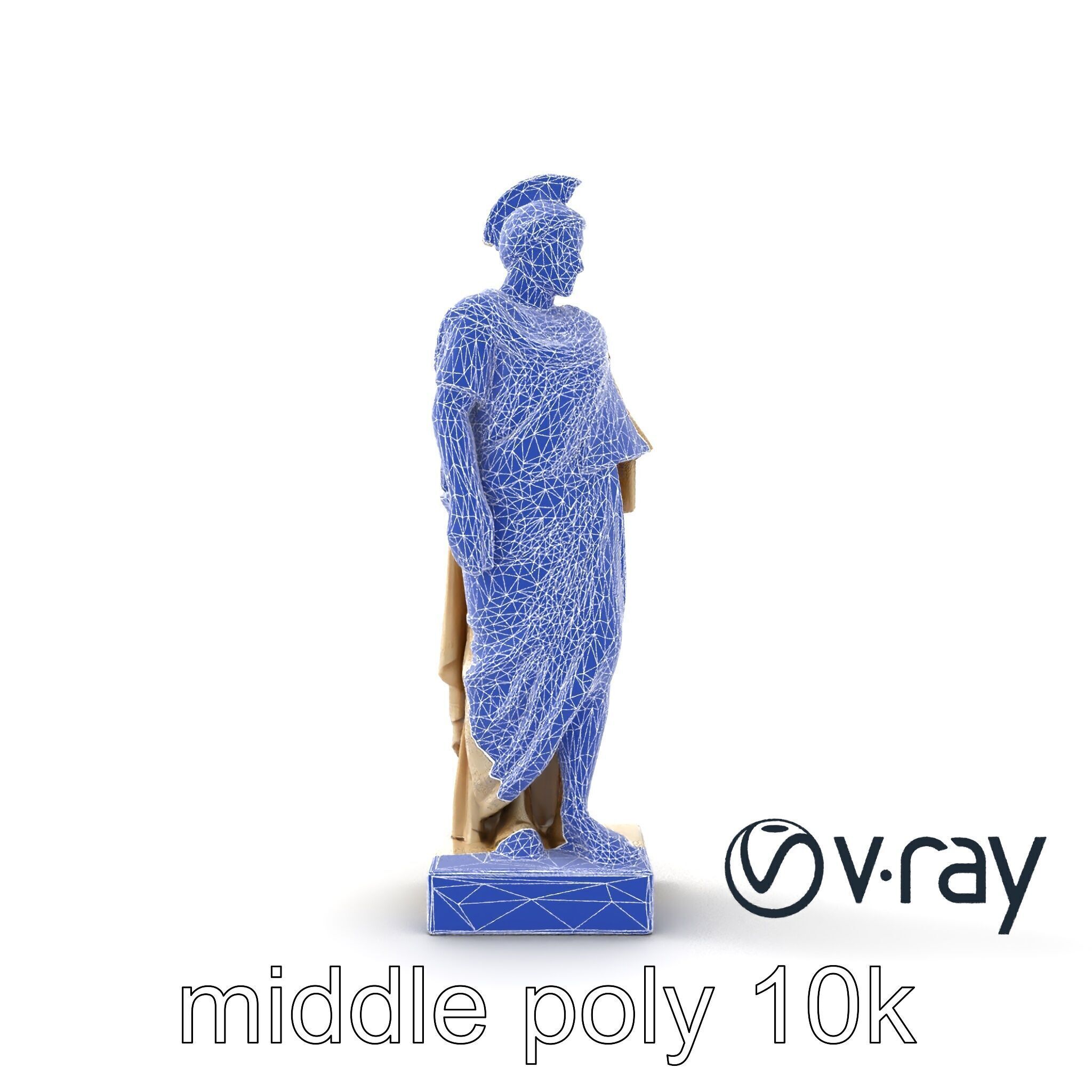 Charioteer of Delphi Statue model pack Low-poly 3D model_28