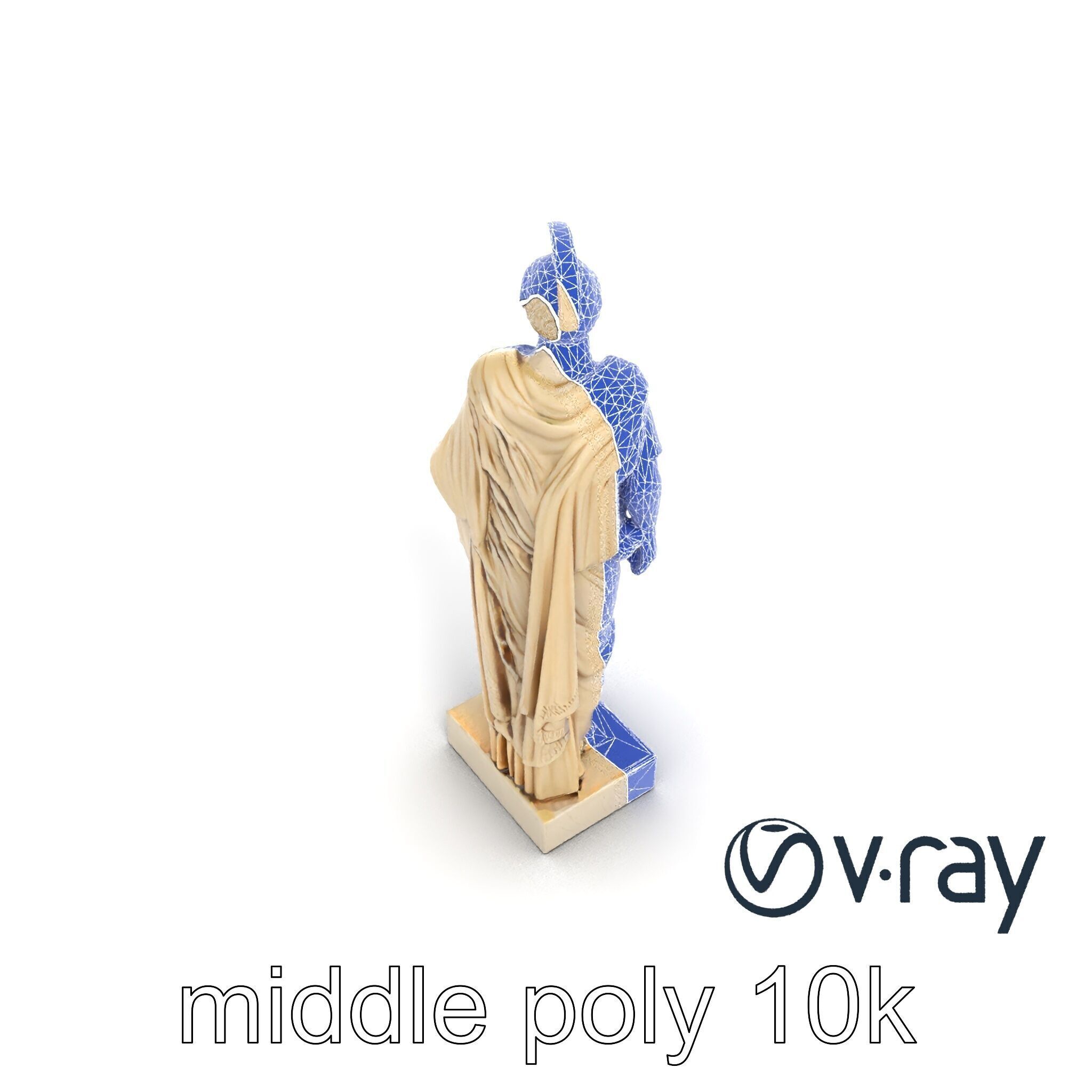 Charioteer of Delphi Statue model pack Low-poly 3D model_25