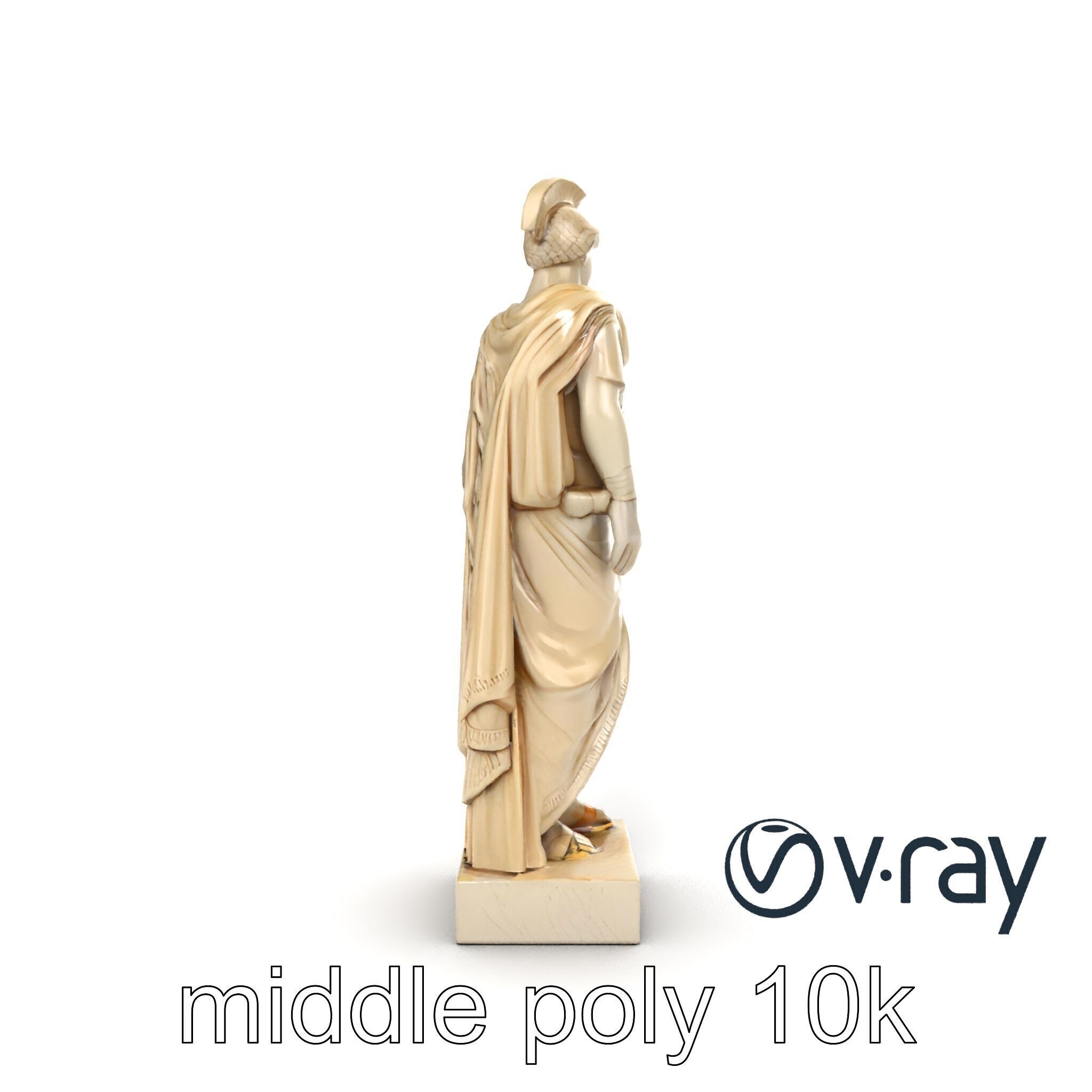 Charioteer of Delphi Statue model pack Low-poly 3D model_29