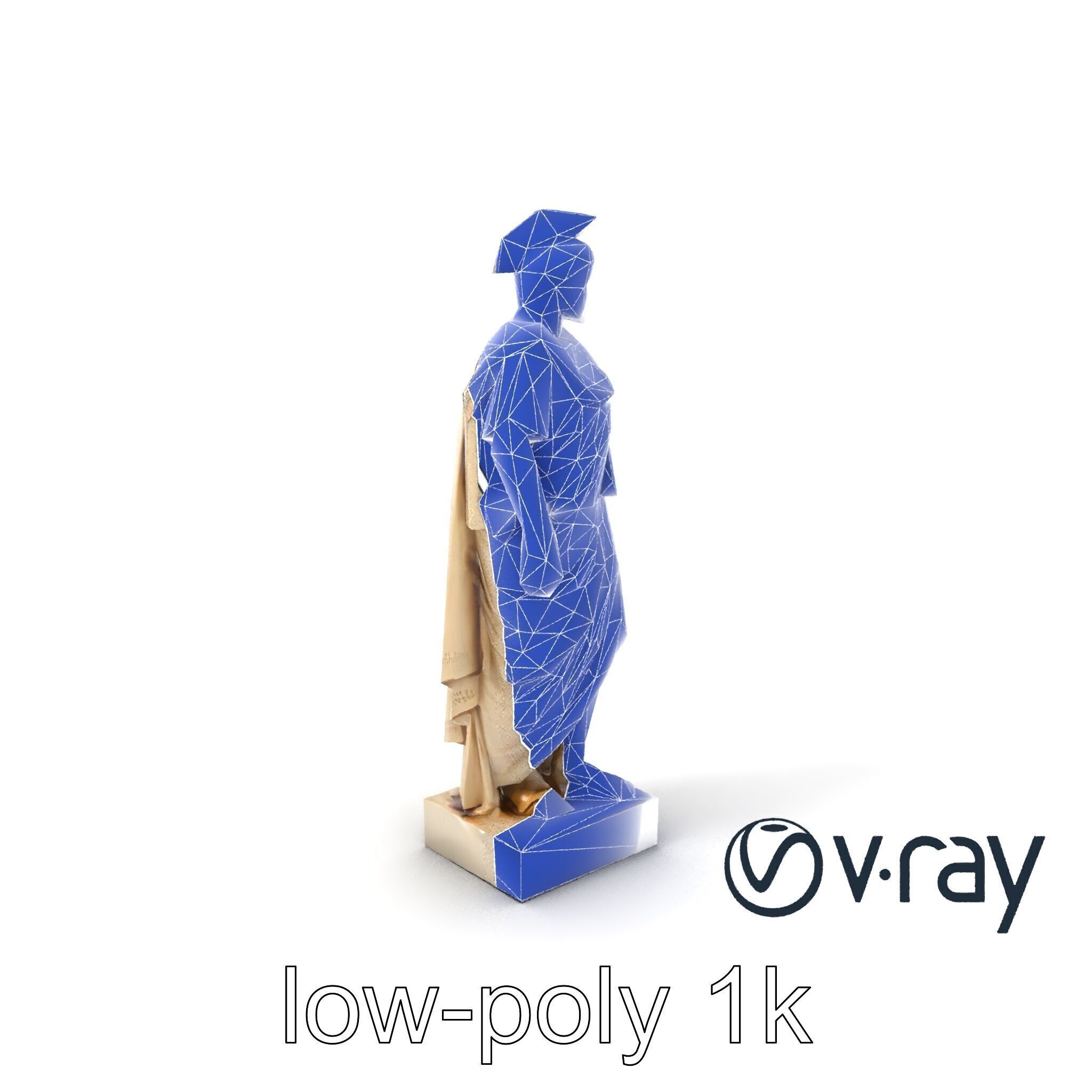Charioteer of Delphi Statue model pack Low-poly 3D model_6
