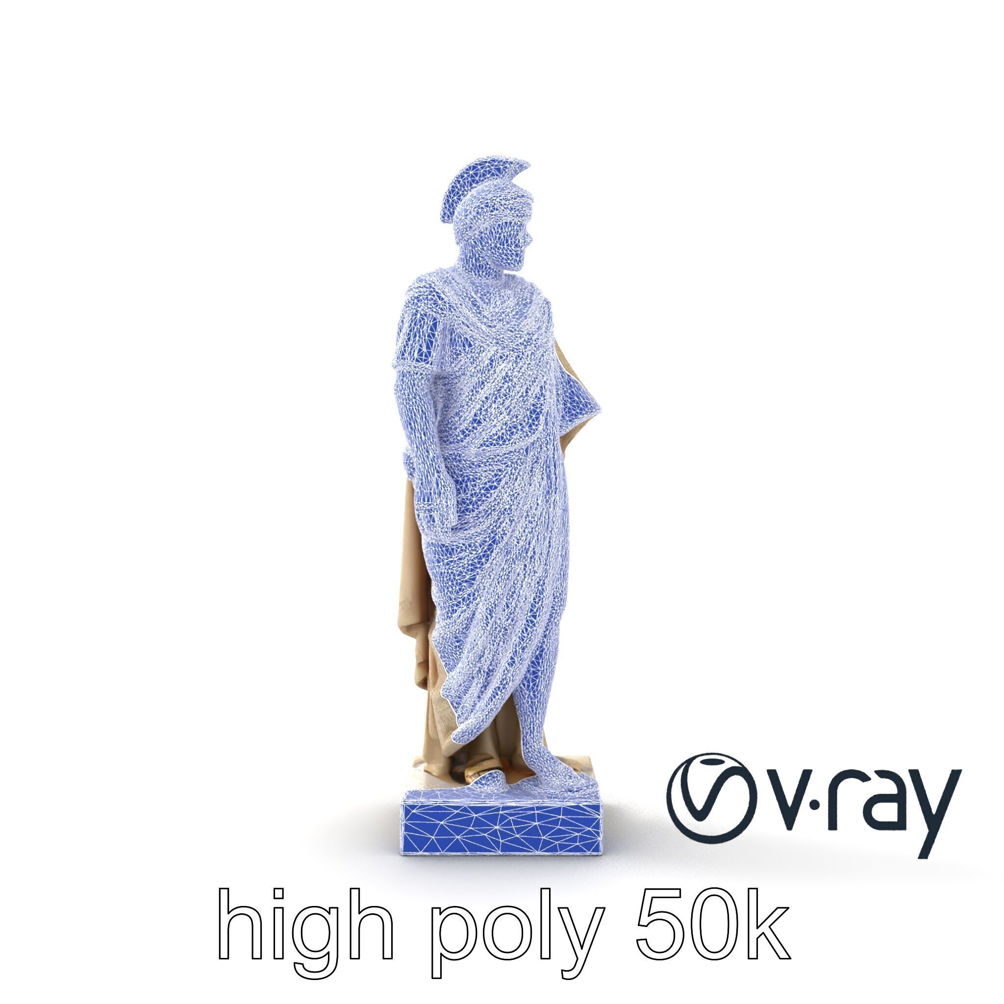Charioteer of Delphi Statue model pack Low-poly 3D model_24