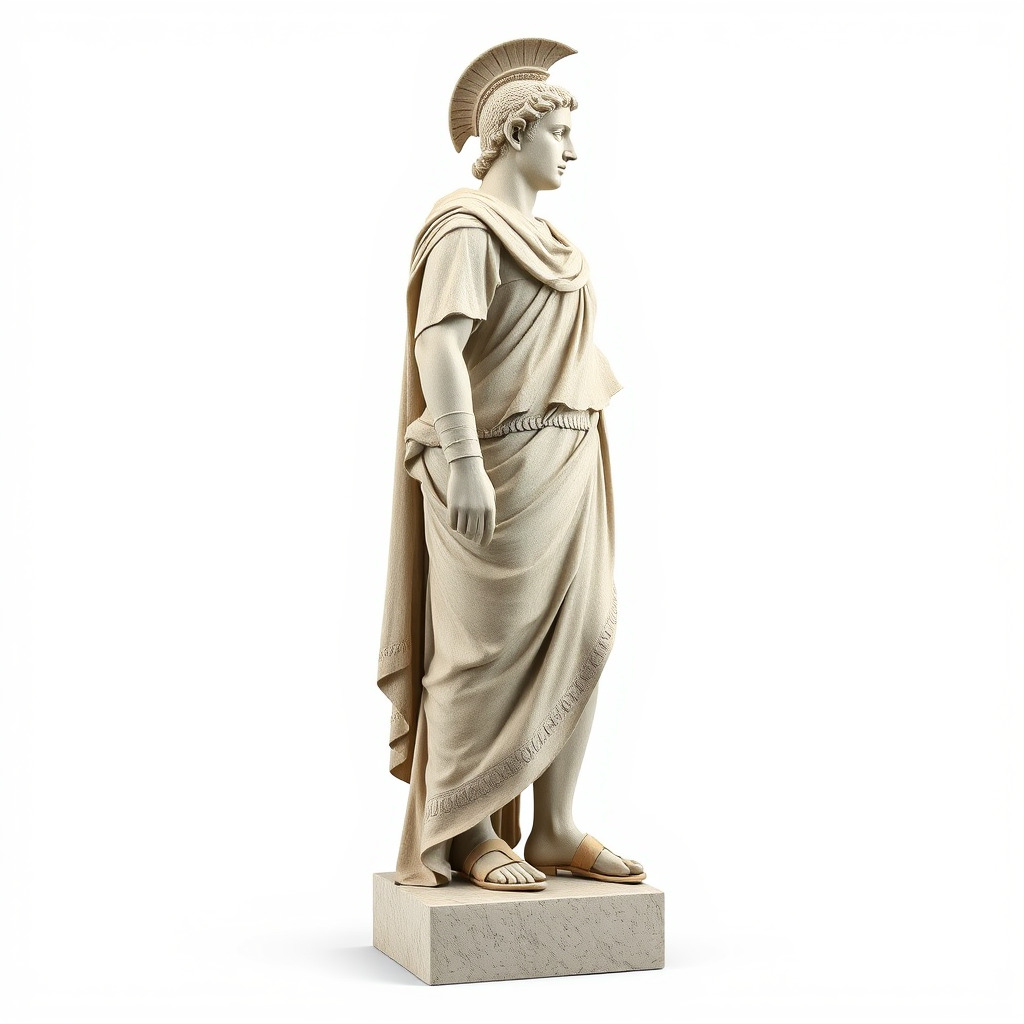 Charioteer of Delphi Statue model pack Low-poly 3D model_3
