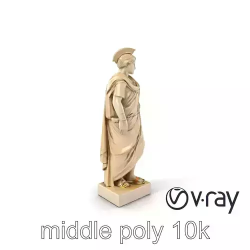 Charioteer of Delphi Statue model pack Low-poly 3D model