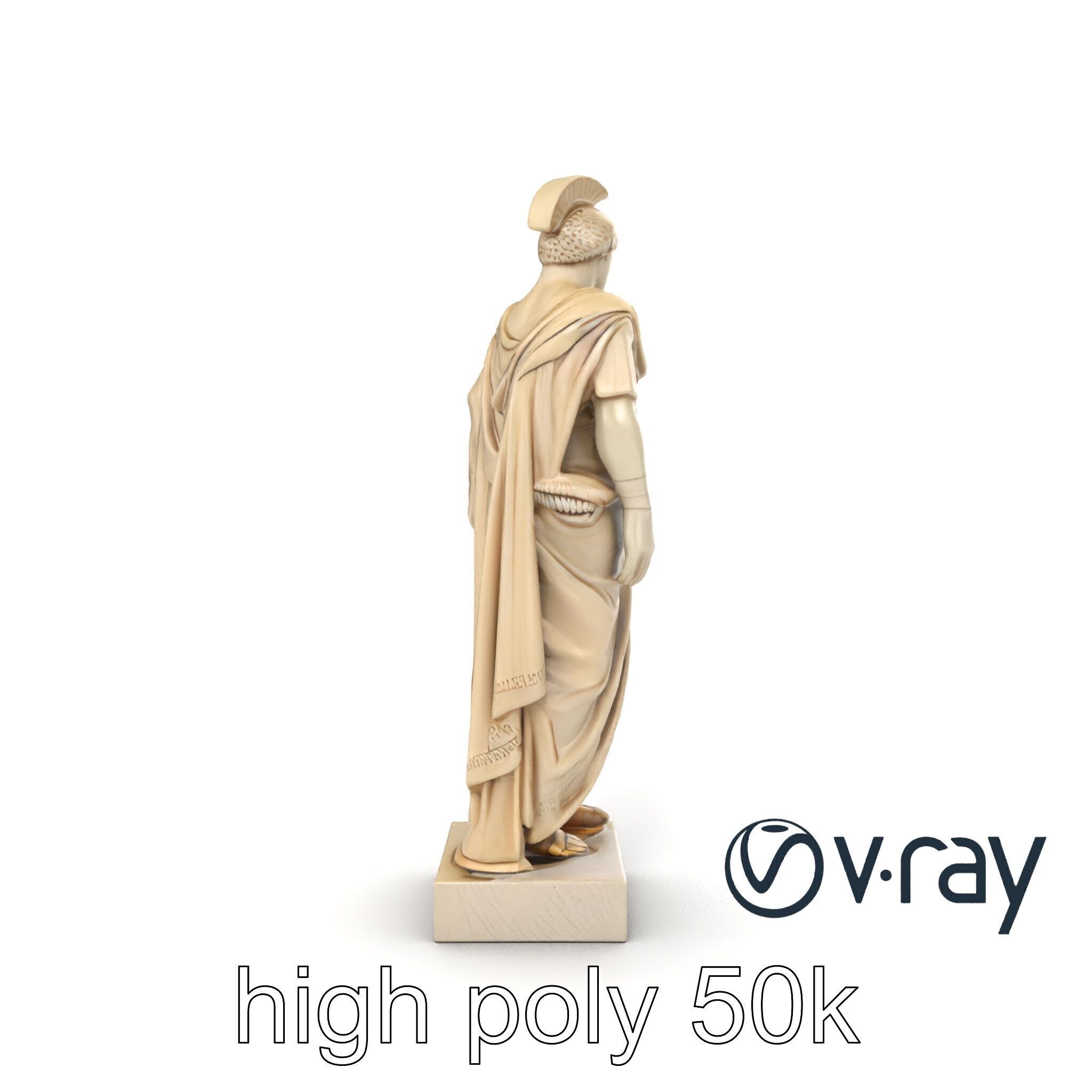 Charioteer of Delphi Statue model pack Low-poly 3D model_18