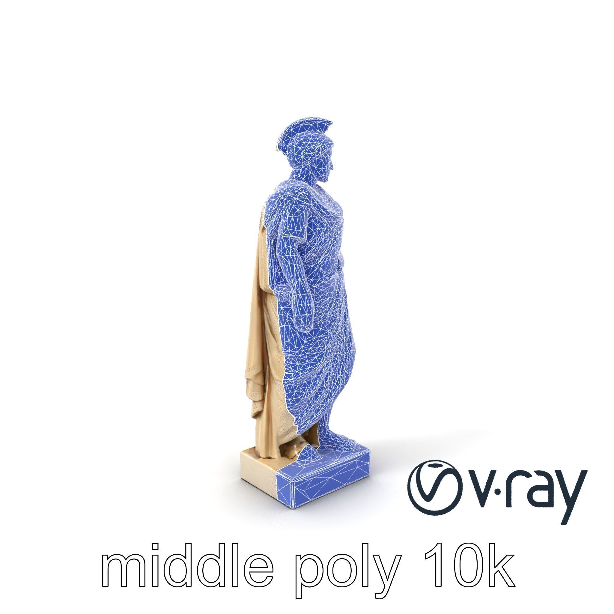 Charioteer of Delphi Statue model pack Low-poly 3D model_5