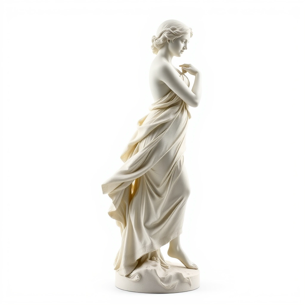 Graceful Classical Nymph Statue model pack Low-poly 3D model_3