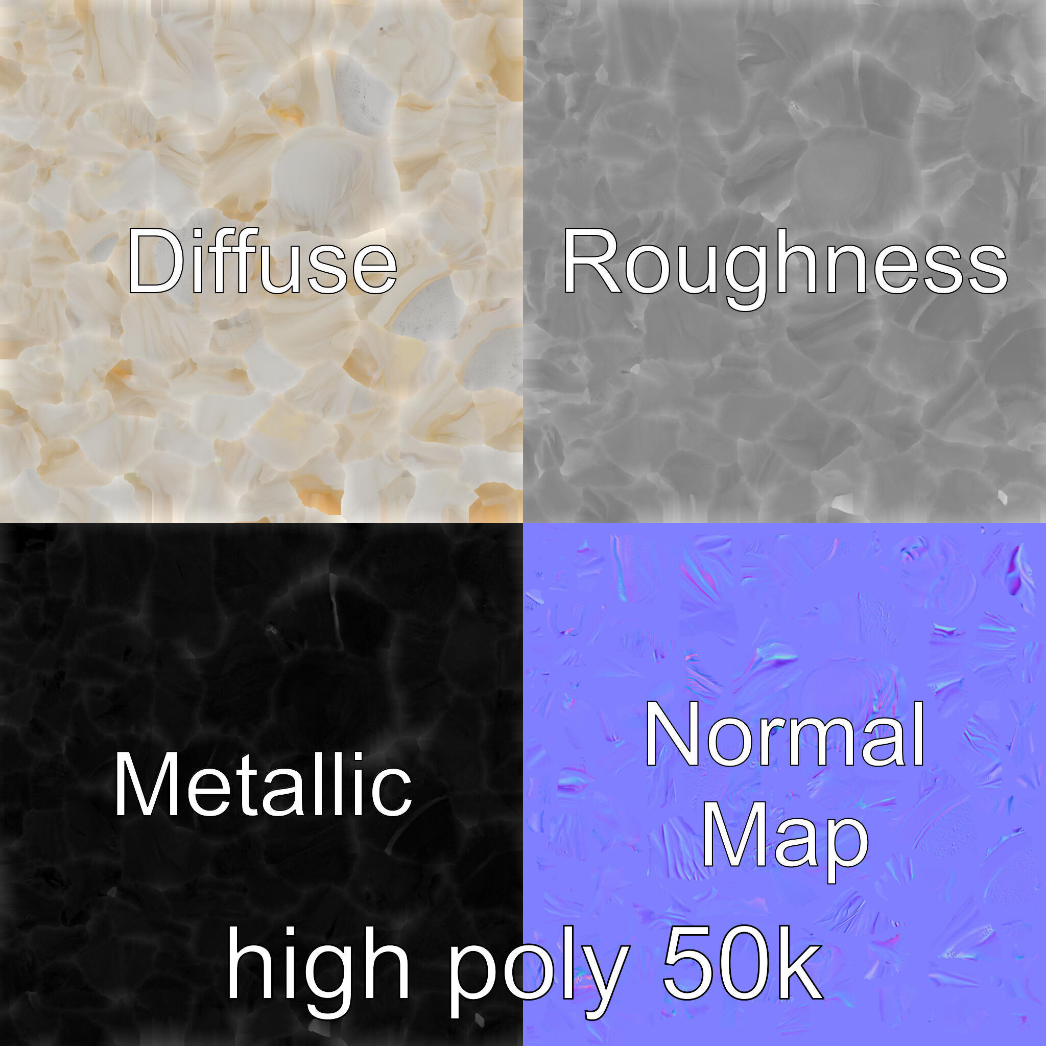 Graceful Classical Nymph Statue model pack Low-poly 3D model_2