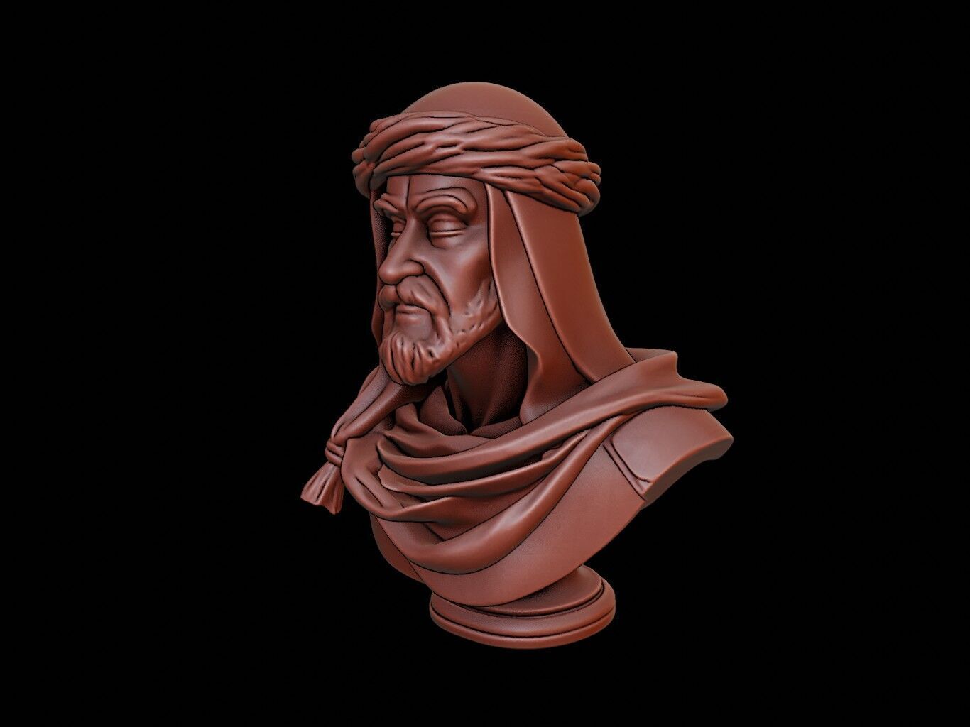 Arabian Prince Bust 3D print model_2