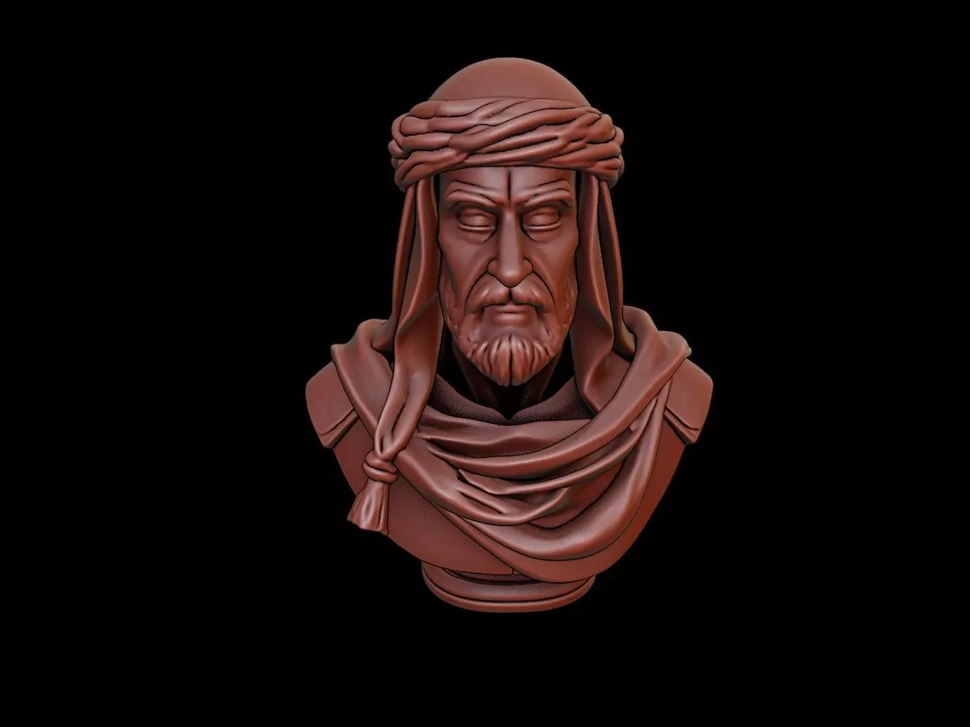 Arabian Prince Bust 3D print model_0