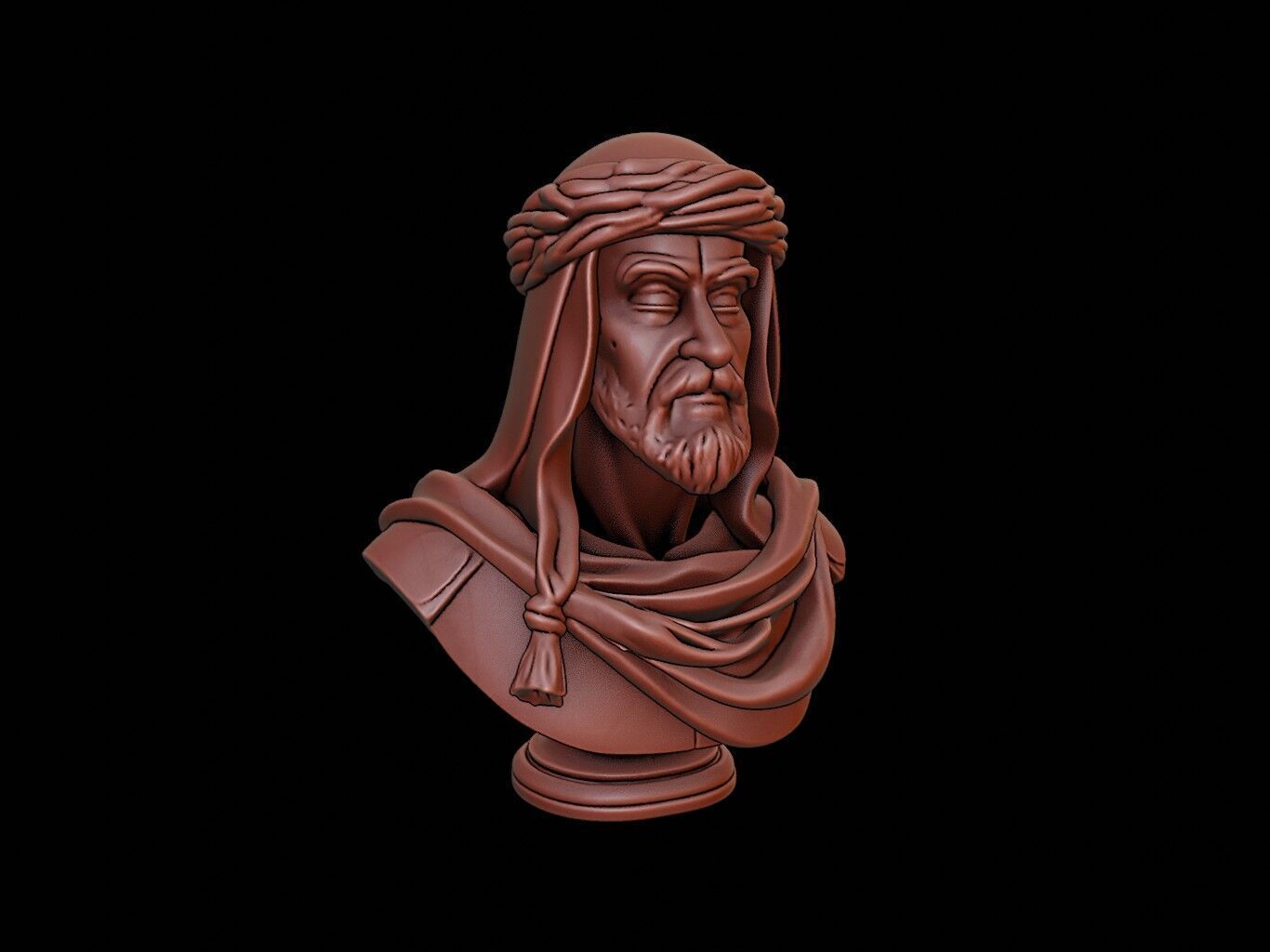 Arabian Prince Bust 3D print model_1