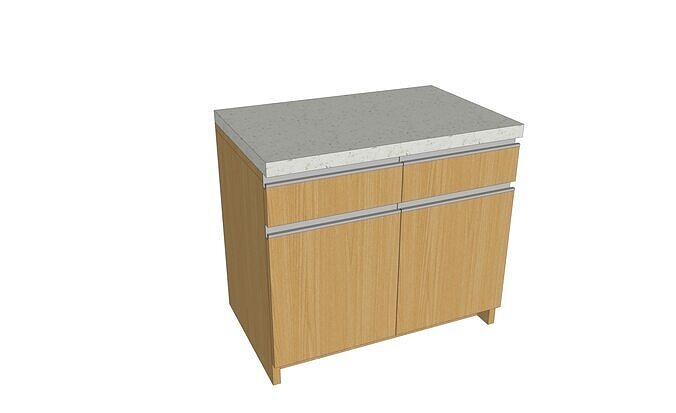 Loose Modular Kitchen Set 3D model