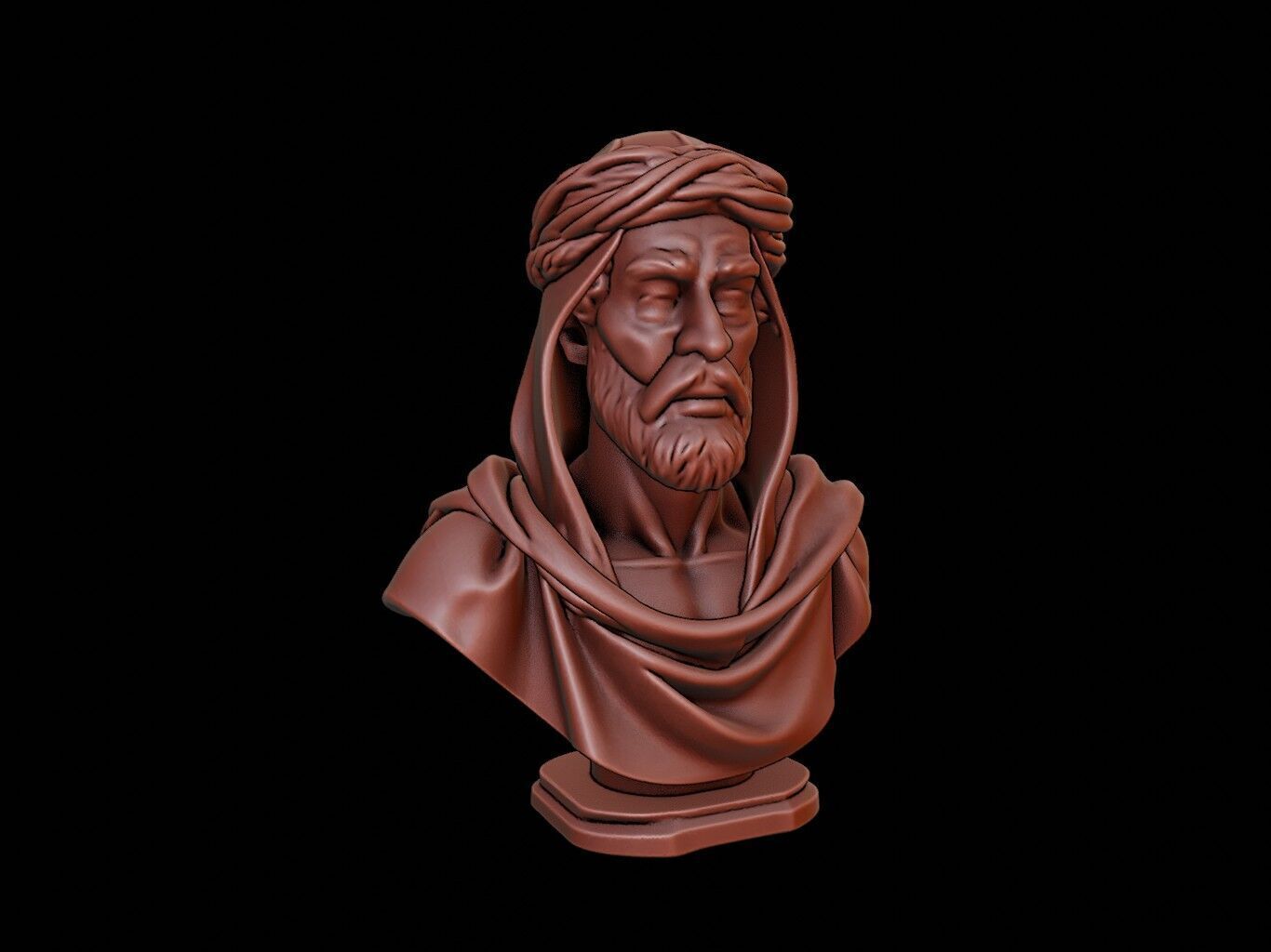 Arabian Prince Bust 3D print model_1