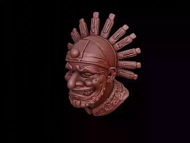Aztec Shaman Bust 3D print model