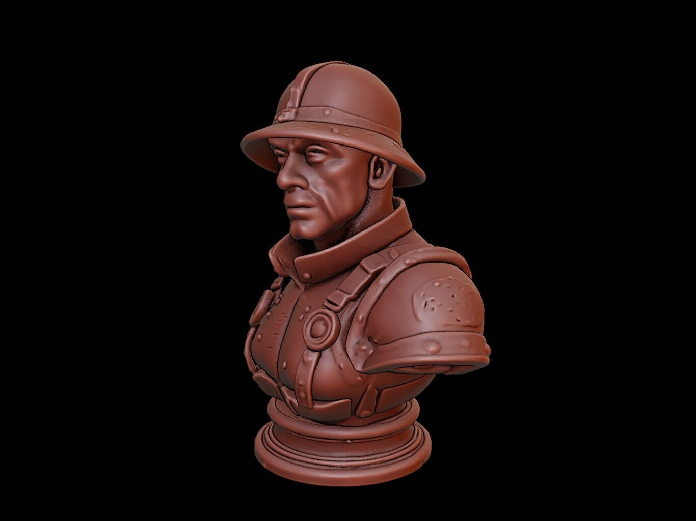 Bounty Hunter Bust 3D print model_2