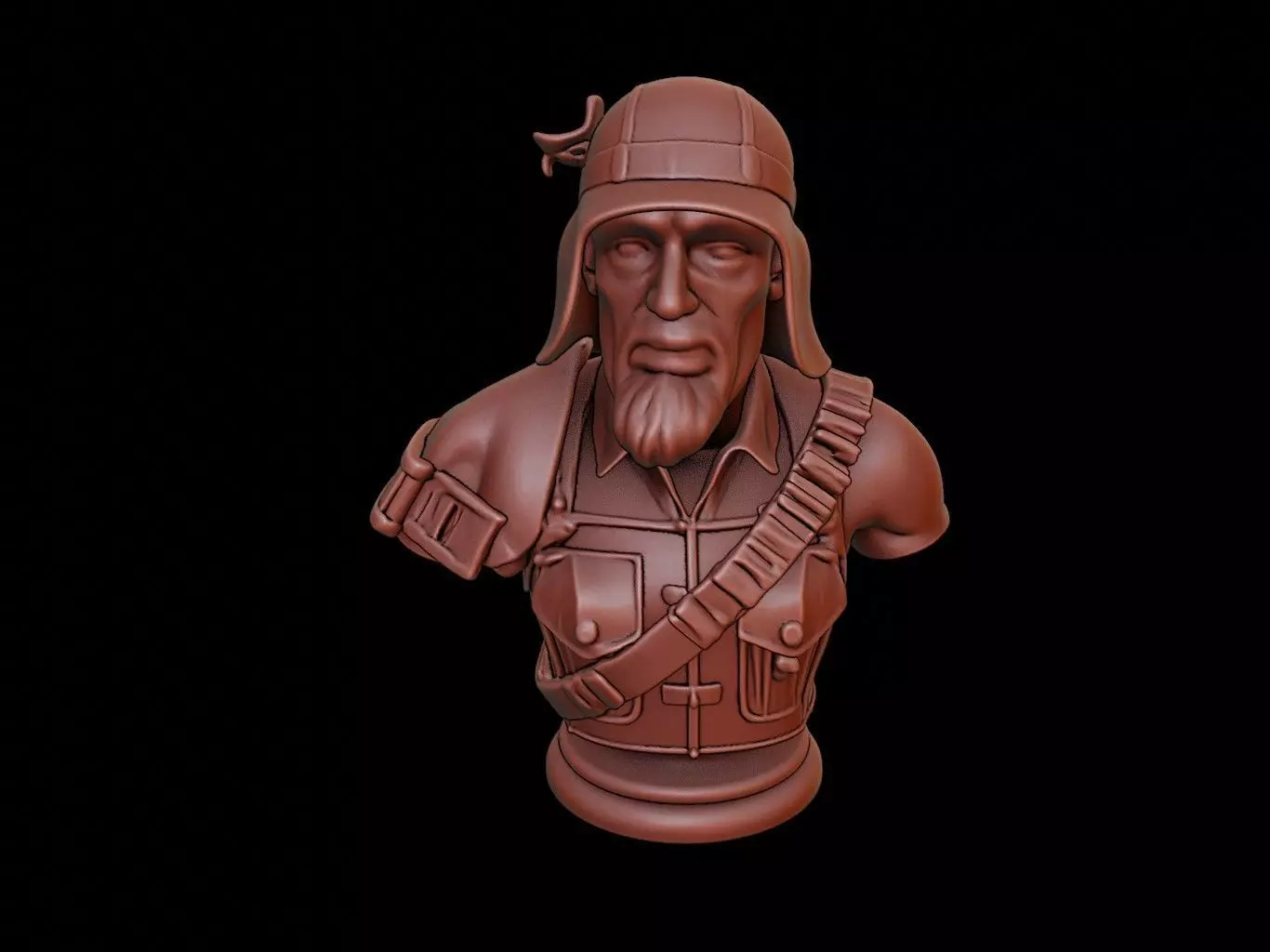 Bounty Hunter Bust 3D print model