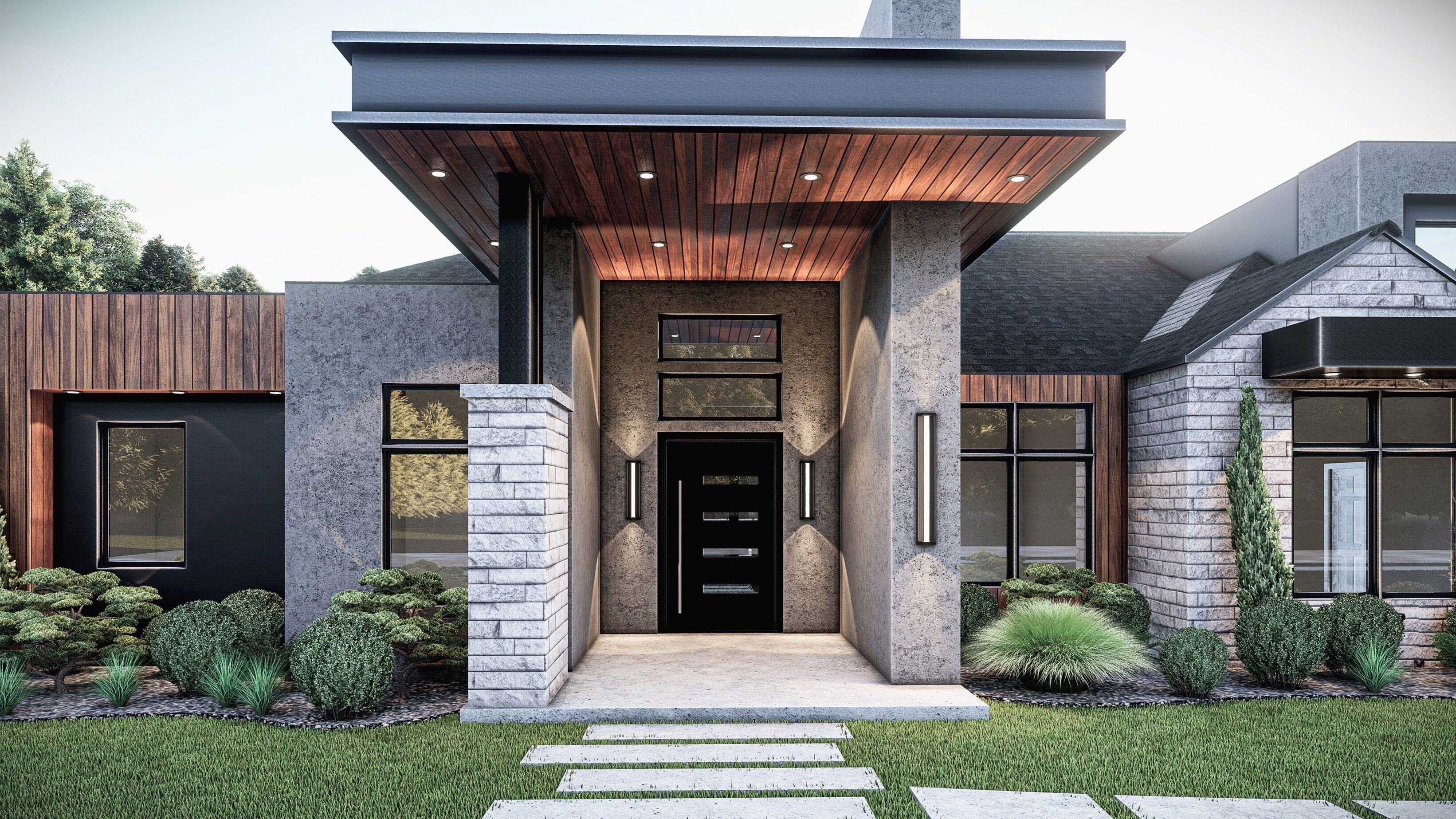 Modern House Stl-dae Digital File 3D print model_4