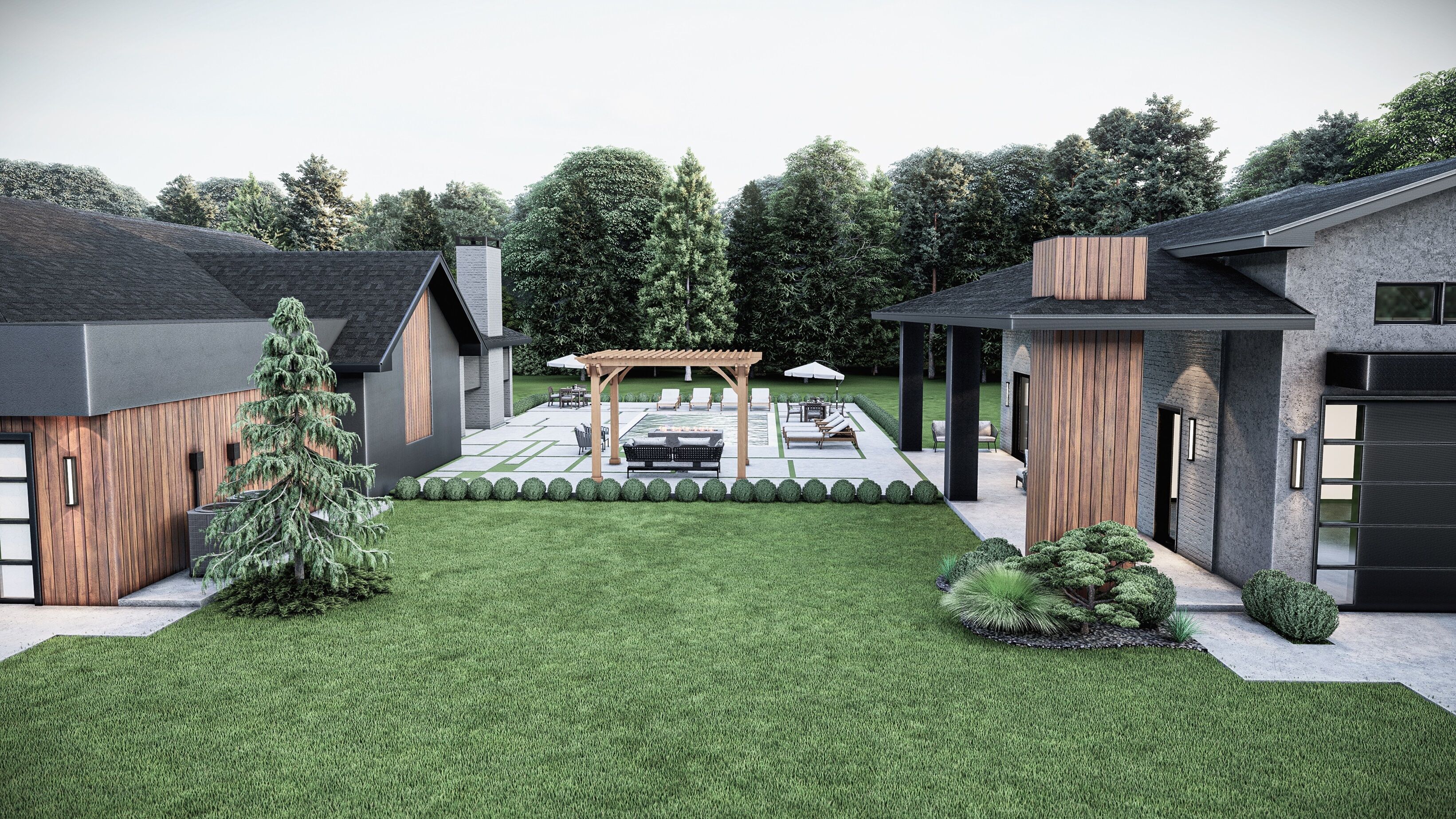 Modern House Stl-dae Digital File 3D print model_6