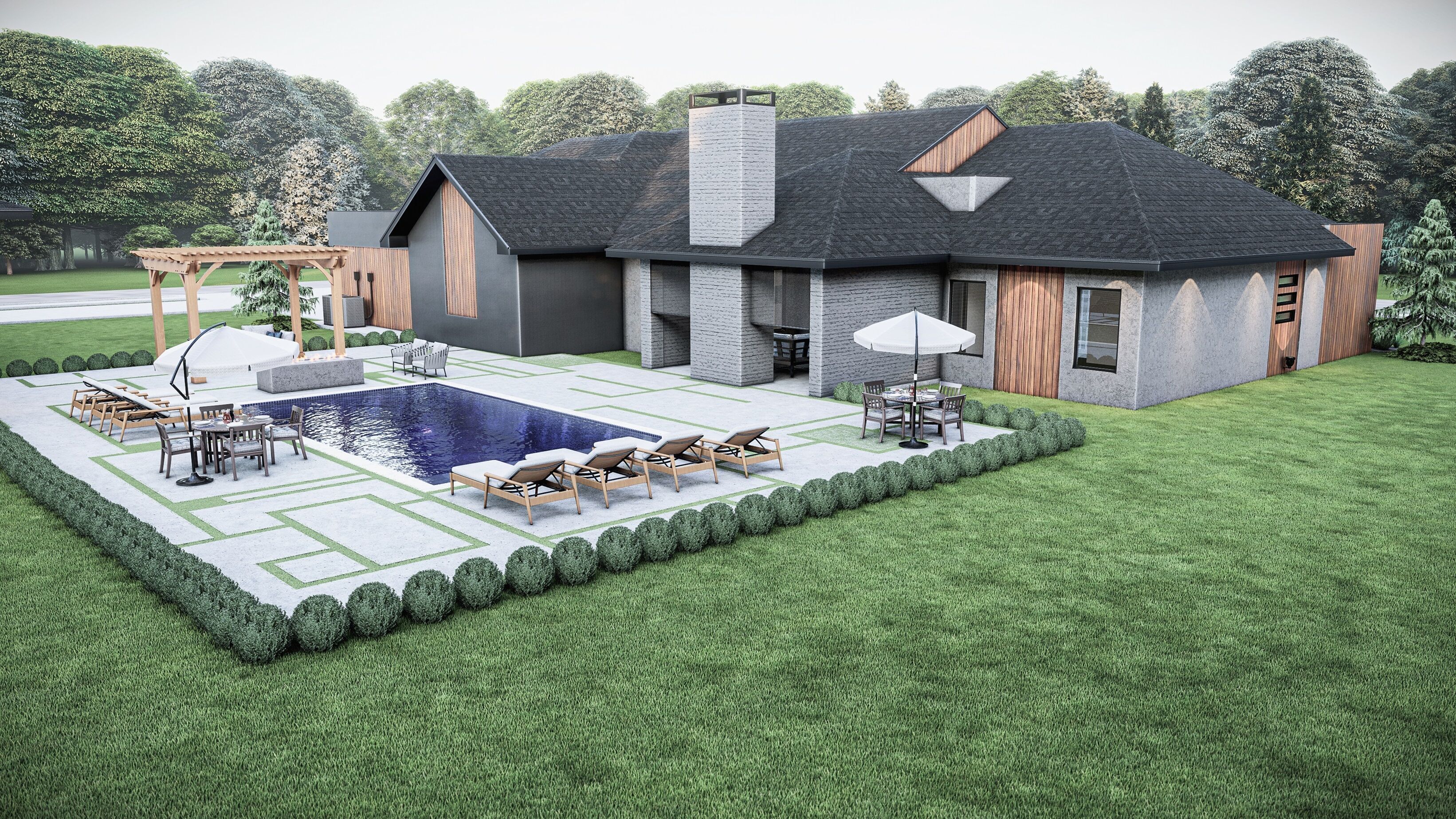 Modern House Stl-dae Digital File 3D print model_9