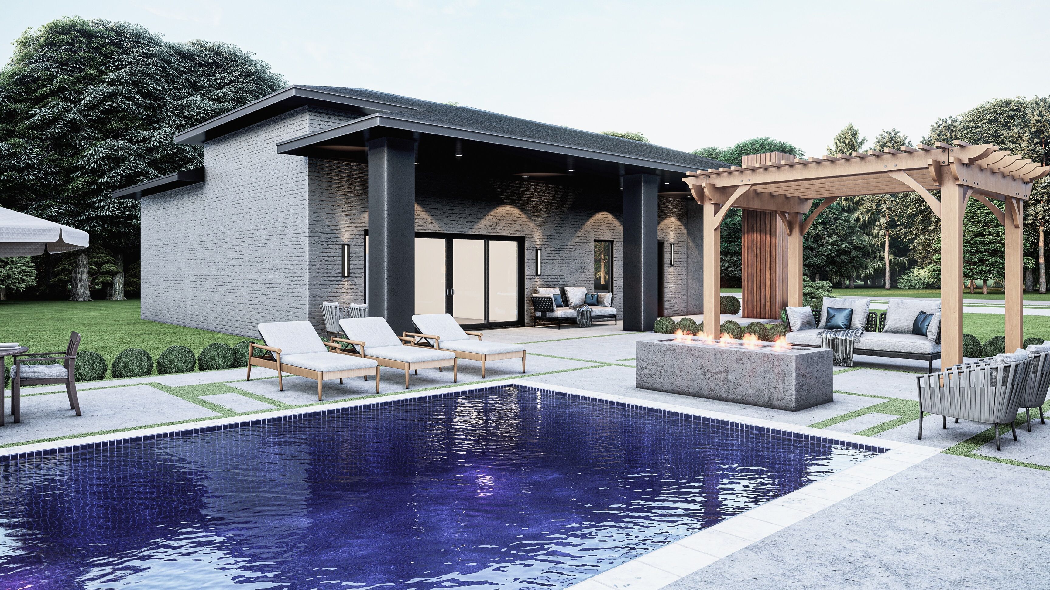 Modern House Stl-dae Digital File 3D print model_2