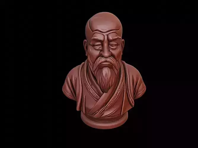 Chinese Monk Bust