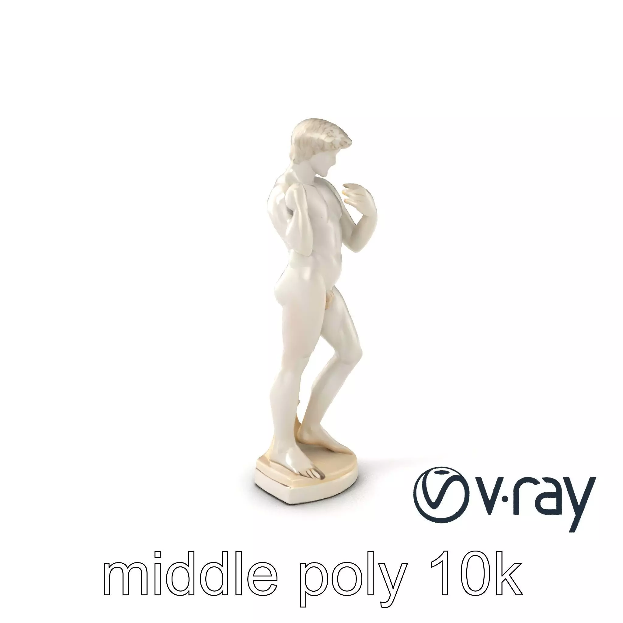 Renaissance David Sculpture Lifelike model pack Low-poly 3D model