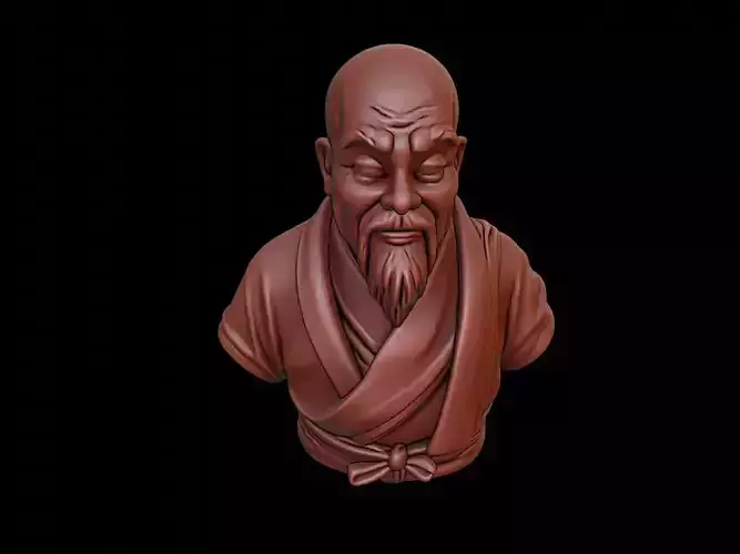 Chinese Monk Bust