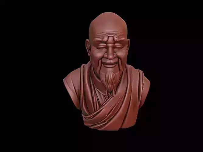 Chinese Monk Bust