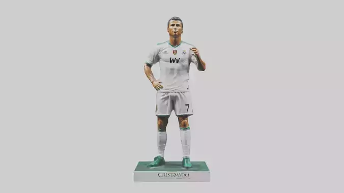 Cristiano Ronaldo statue model Low-poly 3D model
