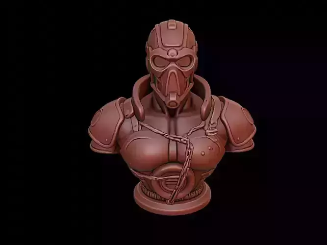 Cyberpunk Mercenary Bust