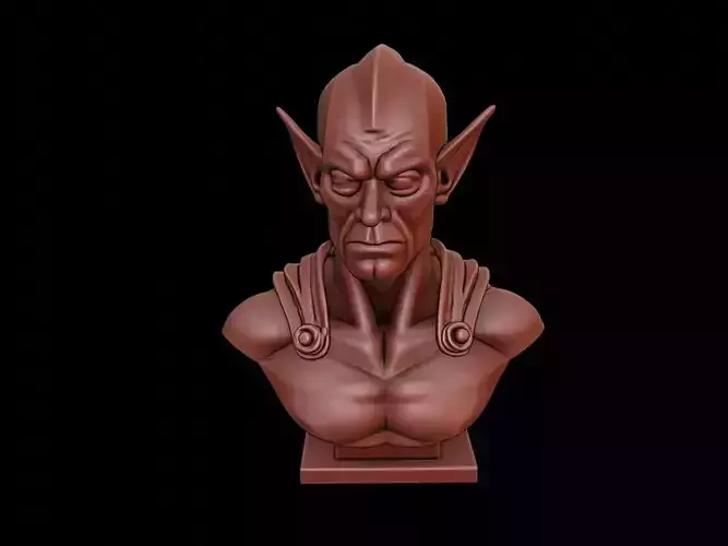 Dark Elf Bust 3D print model