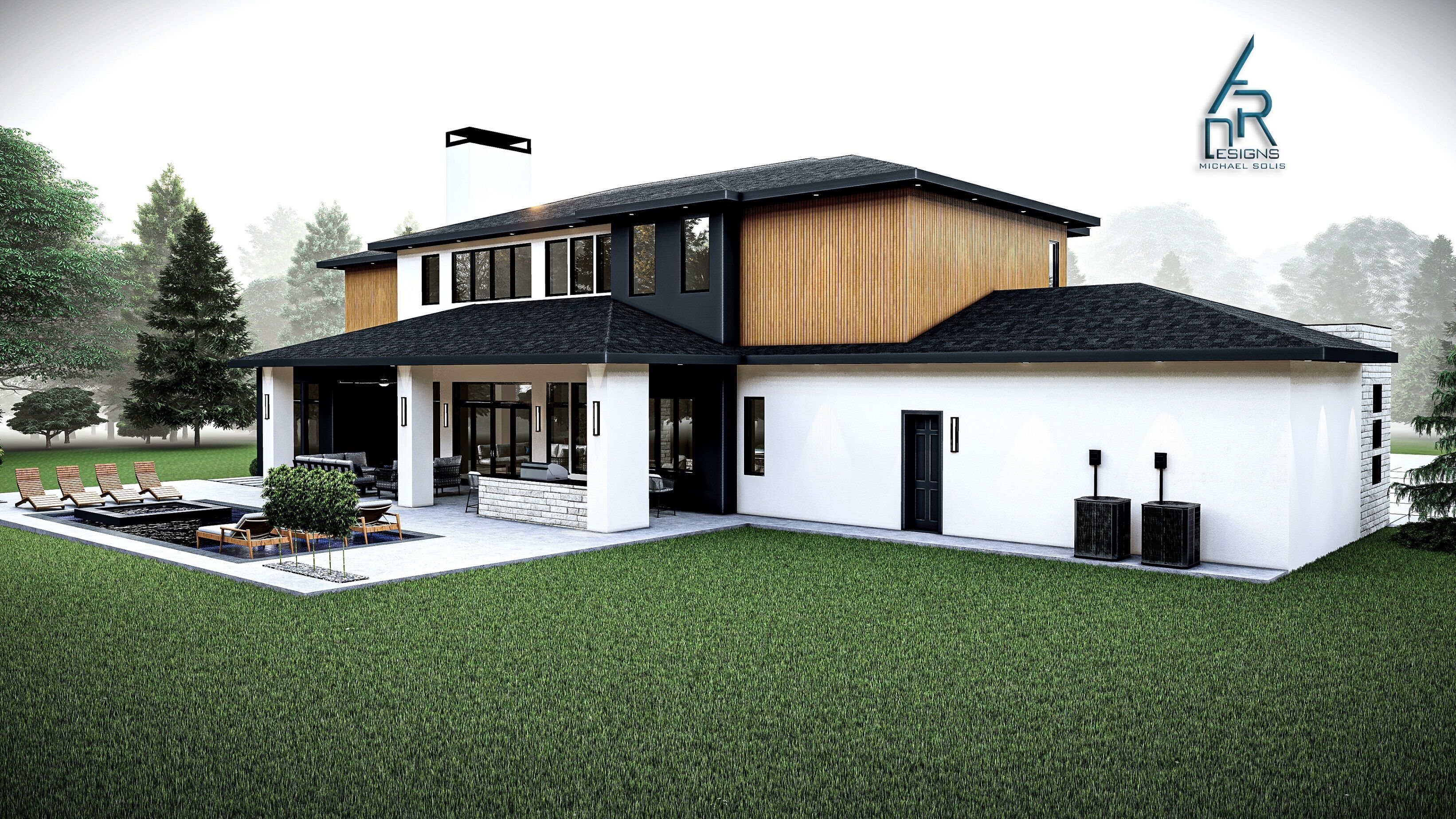 Modern House - Stl - Dae file - 3d model Only 3D print model_7