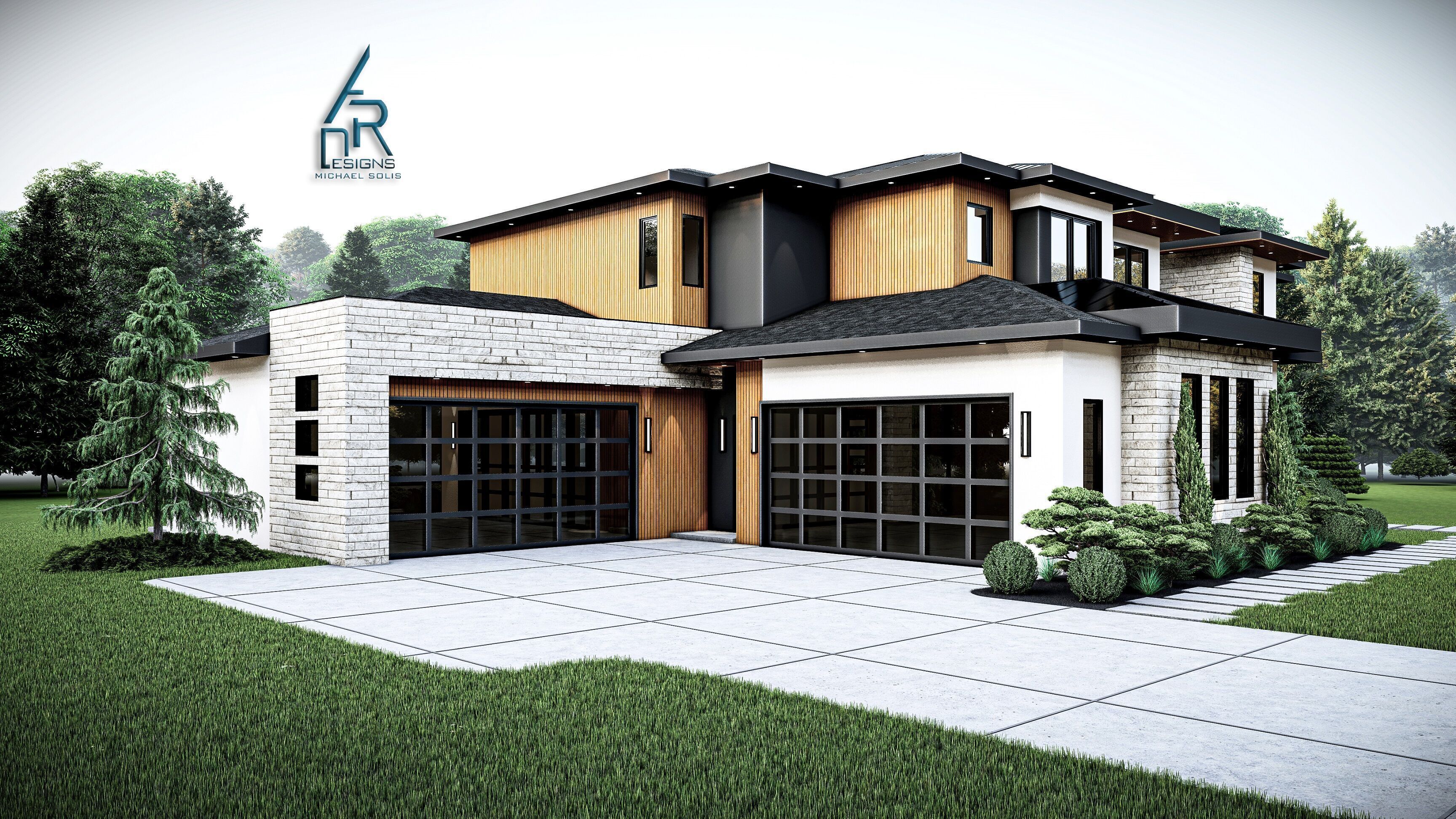 Modern House - Stl - Dae file - 3d model Only 3D print model_2